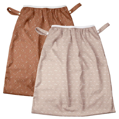 Pail Liner for Cloth Diapers, Reusable and Washable Waterproof Pail Liner with Strap for Diaper Pails, 2 Pack(P002)