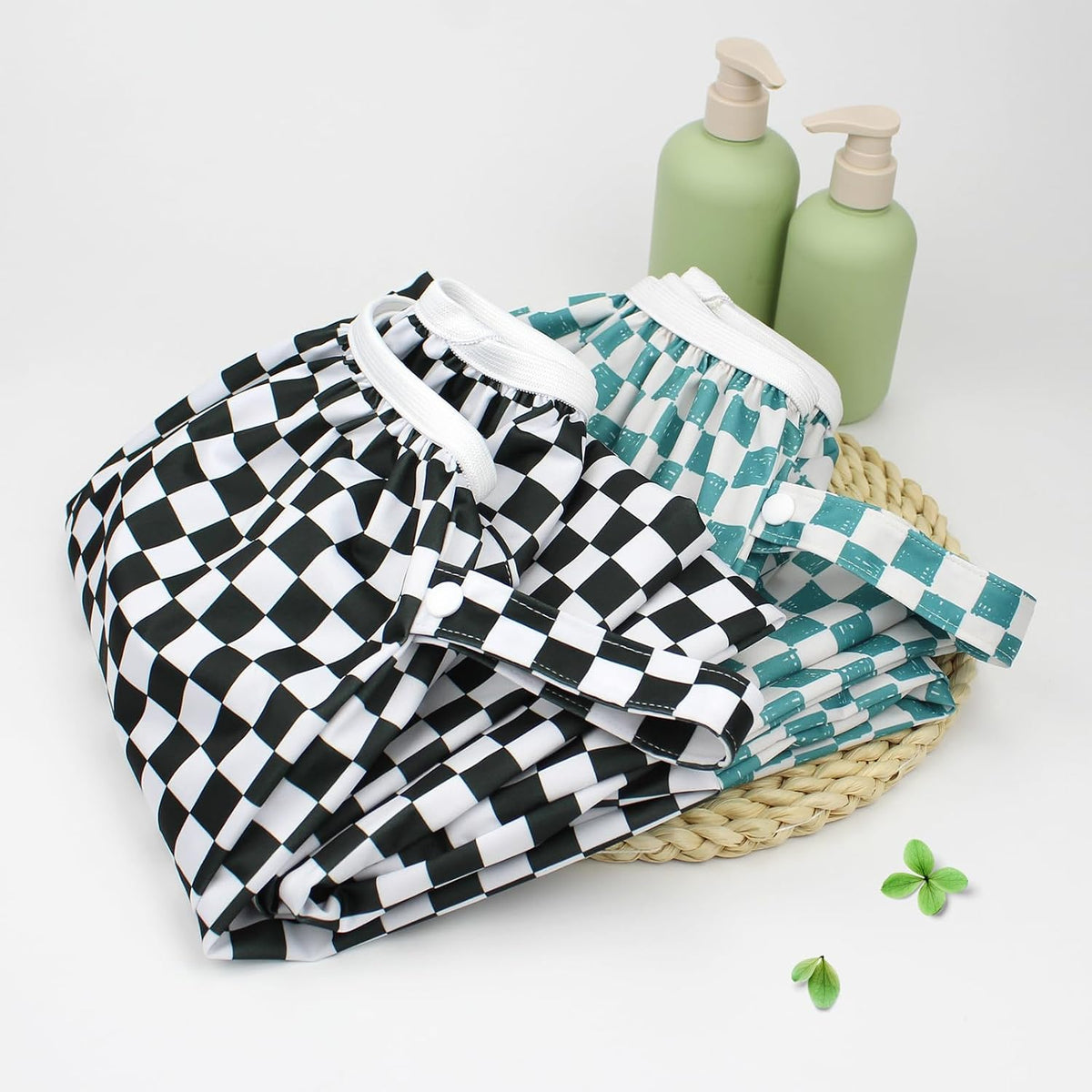 Pail Liner for Cloth Diapers, Reusable and Washable Waterproof Pail Liner with Strap for Diaper Pails, 2 Pack(P002)