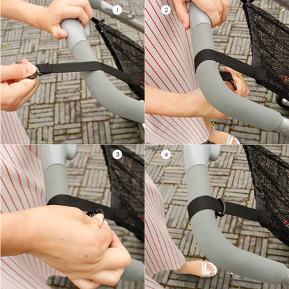 Universal Baby Stroller Hanging Mesh Pocket with Detachable Straps, 35x50cm