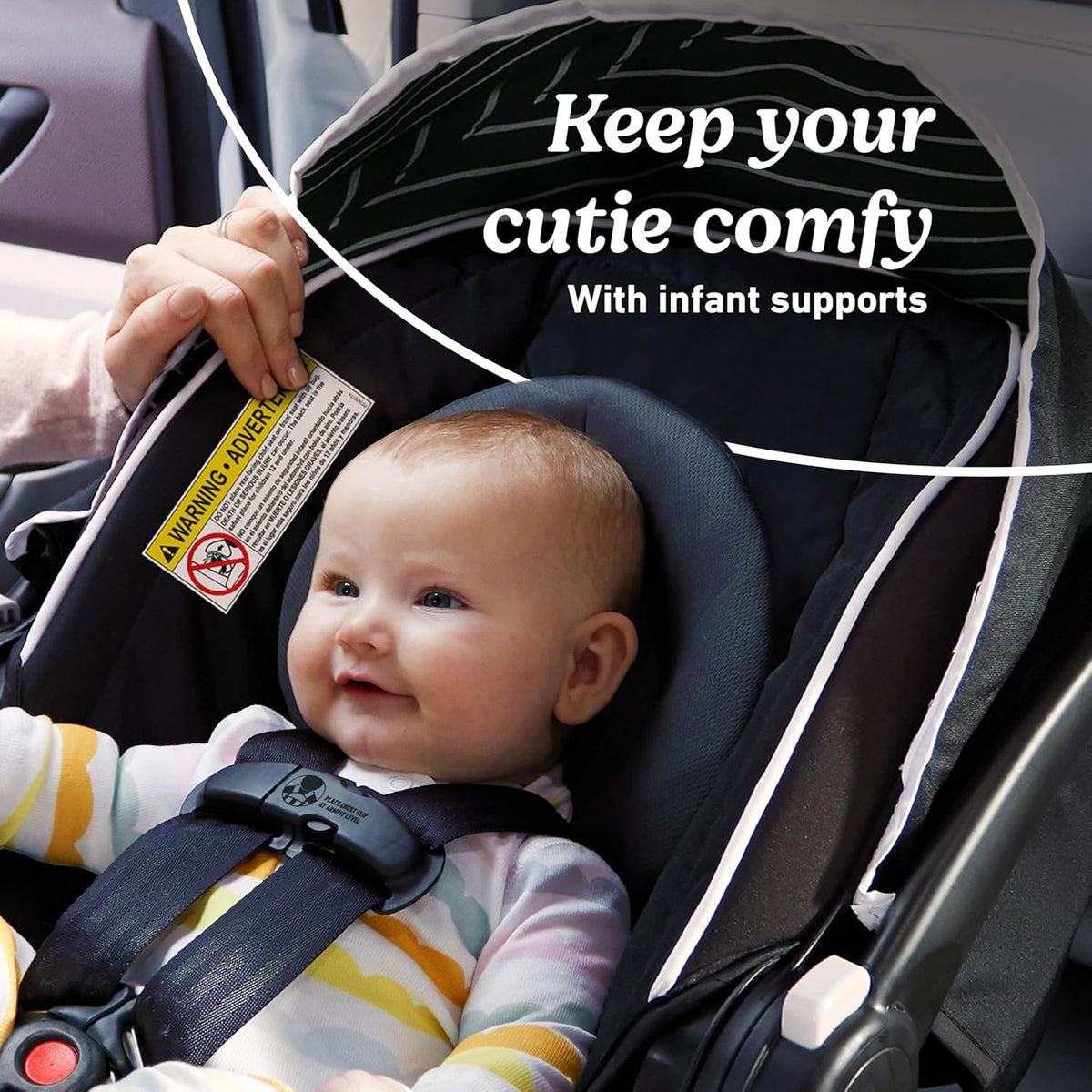 SnugRide Lite LX Infant Car Seat, Lightweight Rear-Facing Seat for Babies 4–30 lb, 4-Position Adjustable Base, Latch Installation & ProtectPlus Engineered, Studio