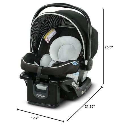 SnugRide Lite LX Infant Car Seat, Lightweight Rear-Facing Seat for Babies 4–30 lb, 4-Position Adjustable Base, Latch Installation & ProtectPlus Engineered, Studio