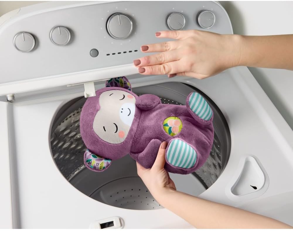 Baby Toy Soothe ‘n Snuggle Purple Monkey Plush Portable Sound Machine with Breathing Motion & Lights for Newborns Ages 0+ Months