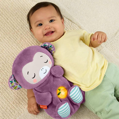 Baby Toy Soothe ‘n Snuggle Purple Monkey Plush Portable Sound Machine with Breathing Motion & Lights for Newborns Ages 0+ Months