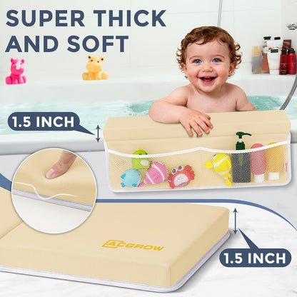 Bath Kneeler and Elbow Rest Pad Set, 1.5” Thick Bathtub Kneeling Mat