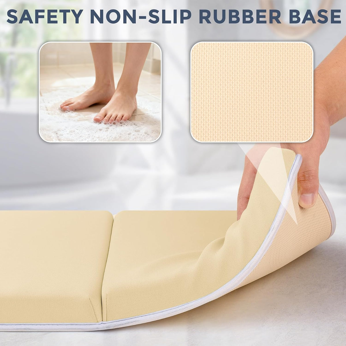 Bath Kneeler and Elbow Rest Pad Set, 1.5” Thick Bathtub Kneeling Mat