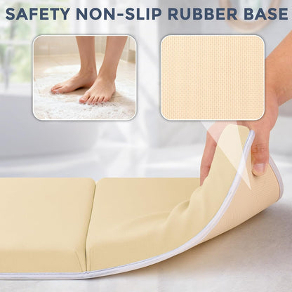 Bath Kneeler and Elbow Rest Pad Set, 1.5” Thick Bathtub Kneeling Mat
