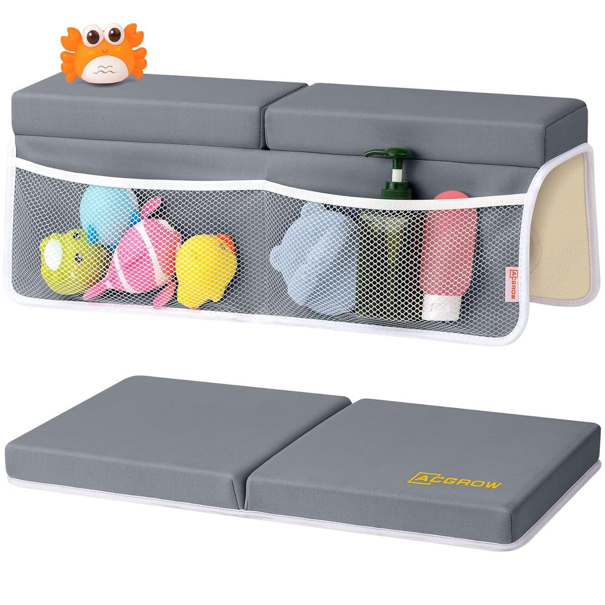 Bath Kneeler and Elbow Rest Pad Set, 1.5” Thick Bathtub Kneeling Mat