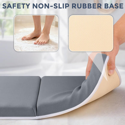 Bath Kneeler and Elbow Rest Pad Set, 1.5” Thick Bathtub Kneeling Mat