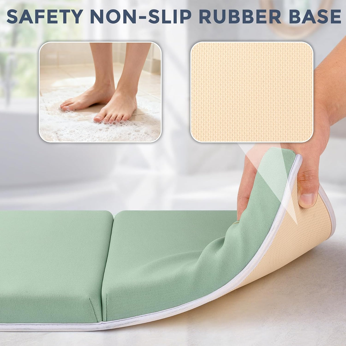 Bath Kneeler and Elbow Rest Pad Set, 1.5” Thick Bathtub Kneeling Mat