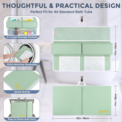 Bath Kneeler and Elbow Rest Pad Set, 1.5” Thick Bathtub Kneeling Mat