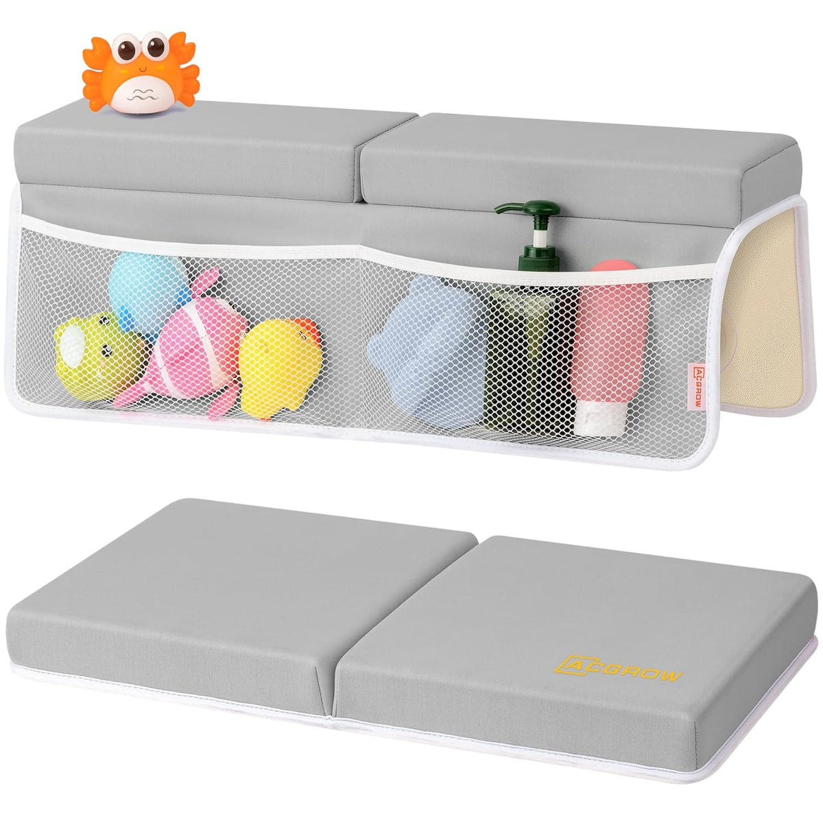 Bath Kneeler and Elbow Rest Pad Set, 1.5” Thick Bathtub Kneeling Mat