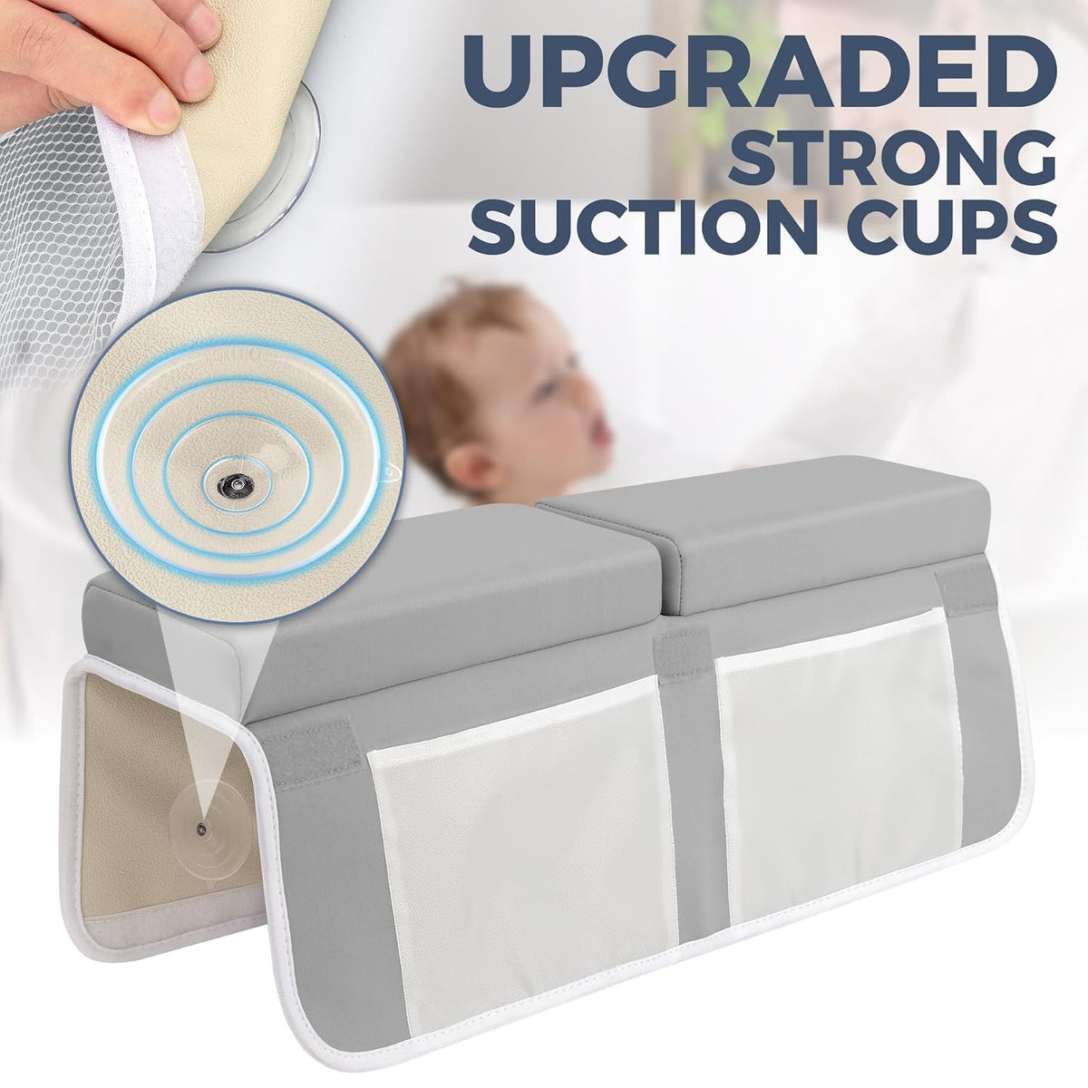 Bath Kneeler and Elbow Rest Pad Set, 1.5” Thick Bathtub Kneeling Mat