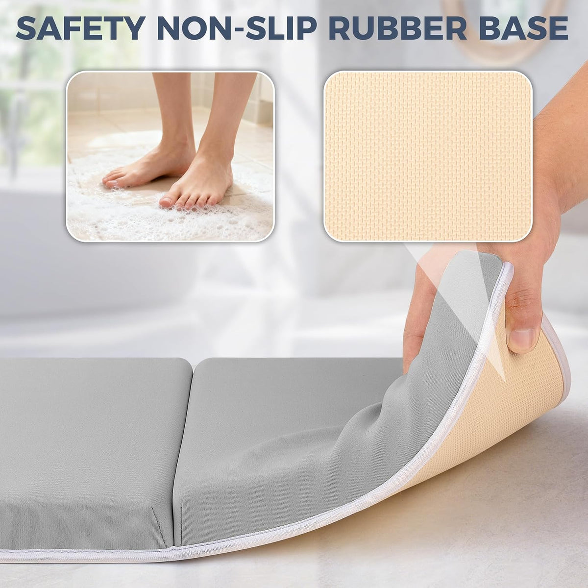 Bath Kneeler and Elbow Rest Pad Set, 1.5” Thick Bathtub Kneeling Mat
