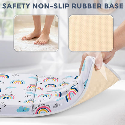 Bath Kneeler and Elbow Rest Pad Set, 1.5” Thick Bathtub Kneeling Mat
