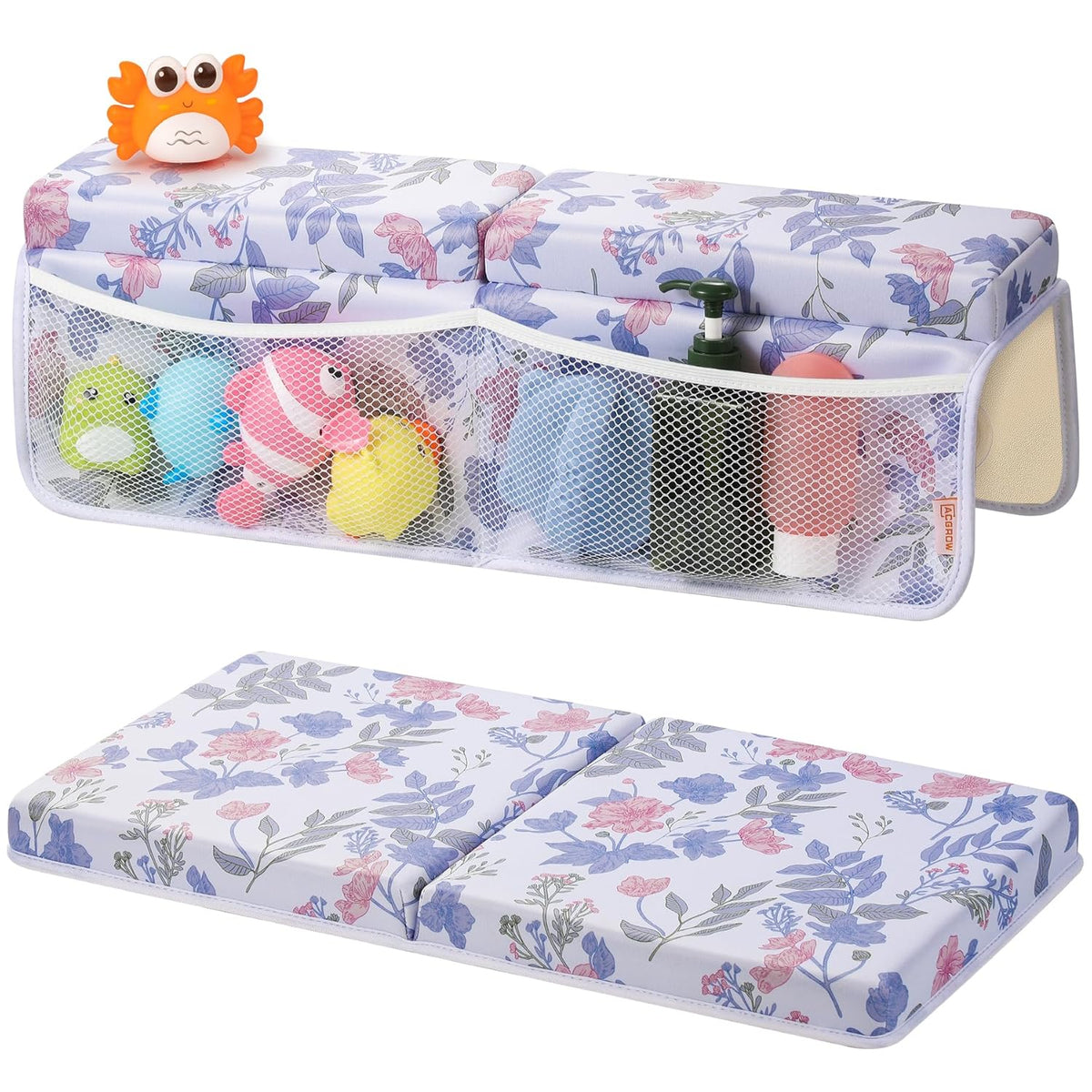 Bath Kneeler and Elbow Rest Pad Set, 1.5” Thick Bathtub Kneeling Mat