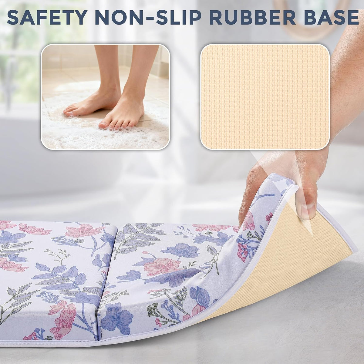 Bath Kneeler and Elbow Rest Pad Set, 1.5” Thick Bathtub Kneeling Mat