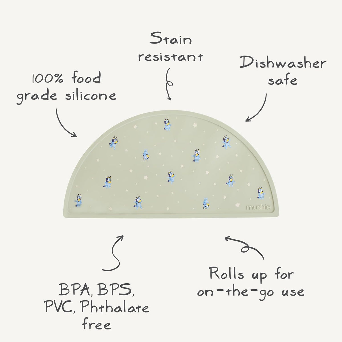 Silicone Placemat for Kids | BPA-Free Non-Slip Design (Dinosaurs)