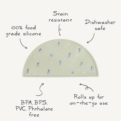 Silicone Placemat for Kids | BPA-Free Non-Slip Design (Dinosaurs)