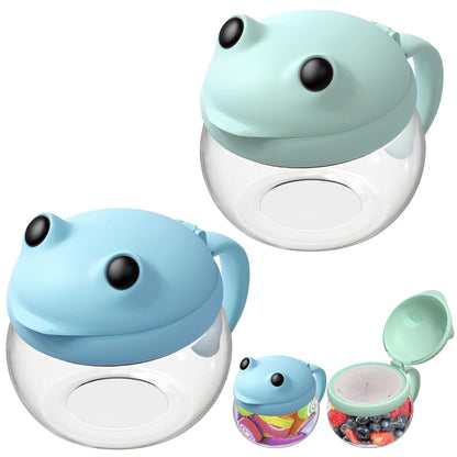 2 Pack Toddler Snack Cups Spill-Proof Snack Containers for Kids