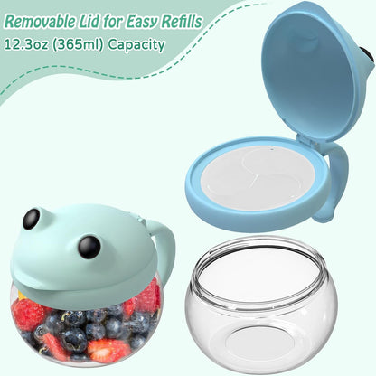 2 Pack Toddler Snack Cups Spill-Proof Snack Containers for Kids