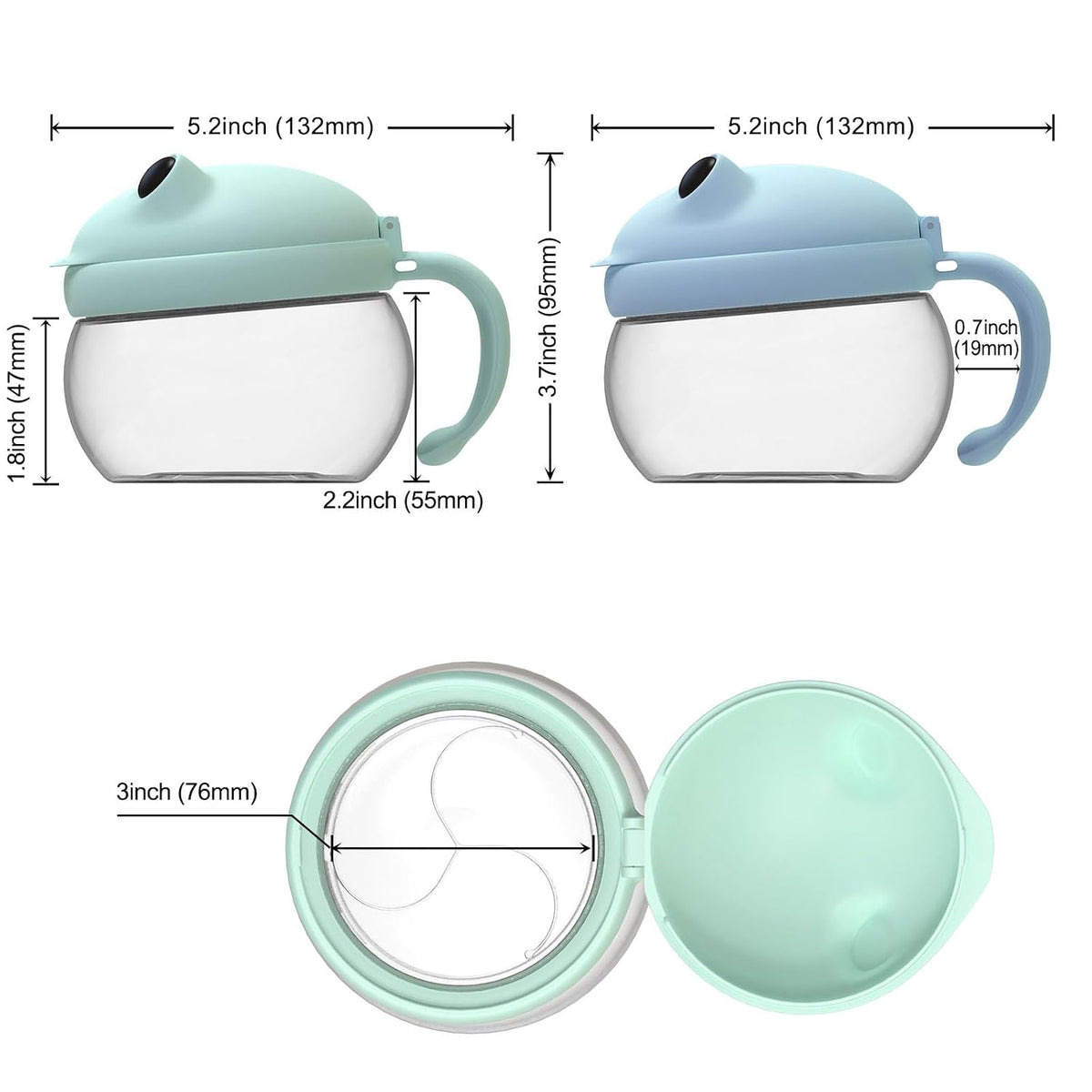 2 Pack Toddler Snack Cups Spill-Proof Snack Containers for Kids