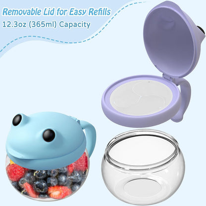 2 Pack Toddler Snack Cups Spill-Proof Snack Containers for Kids