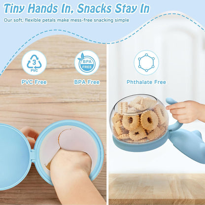 2 Pack Toddler Snack Cups Spill-Proof Snack Containers for Kids