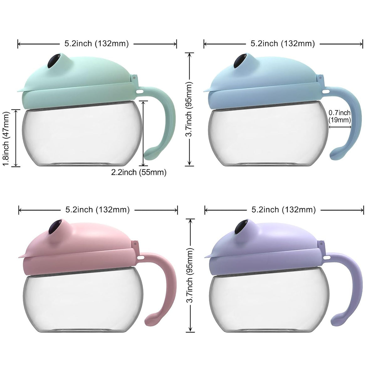 2 Pack Toddler Snack Cups Spill-Proof Snack Containers for Kids