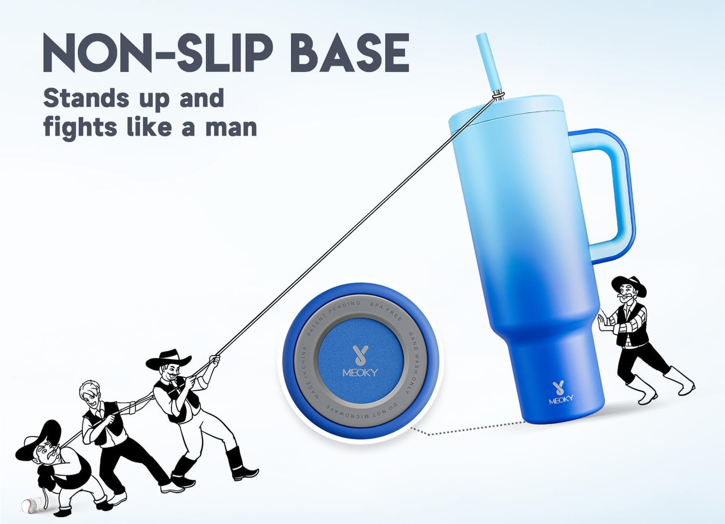 40 oz Tumbler with Handle and Straw: Stainless Steel Insulated Tumbler with Lid and Straw - 100% Leak Proof Tumbler for Car Cup Holders - Travelers Commuters Workers, Blue Rose