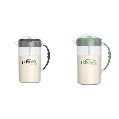 32oz Baby Formula Mixing Pitchers, Black & Olive Colors, Set of 2