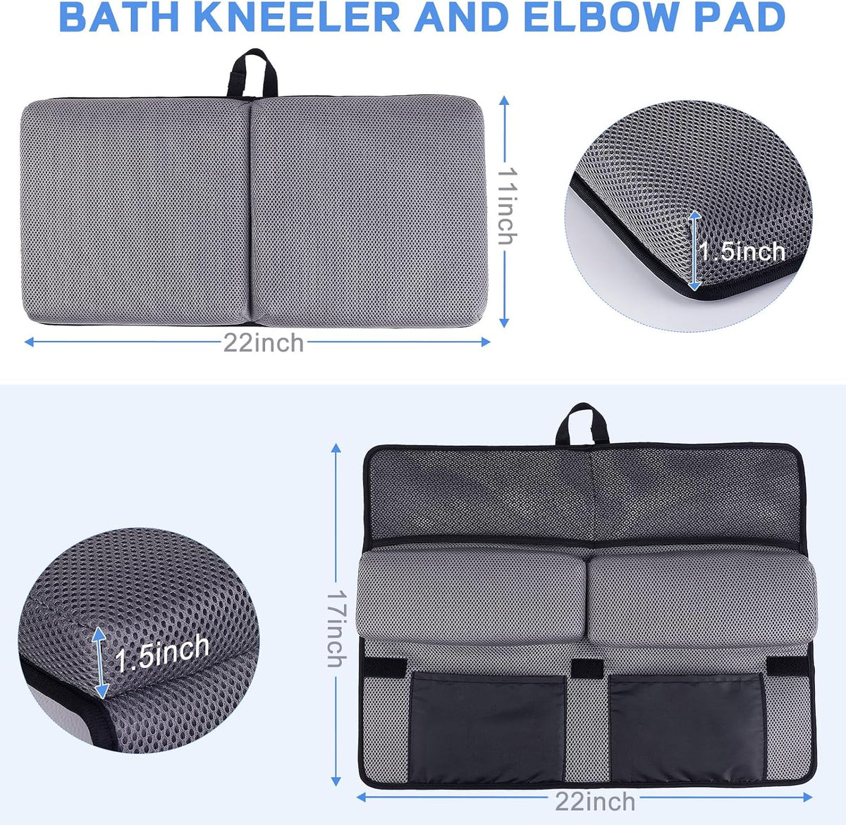 Baby Bath Kneeler Pad With Elbow Rest