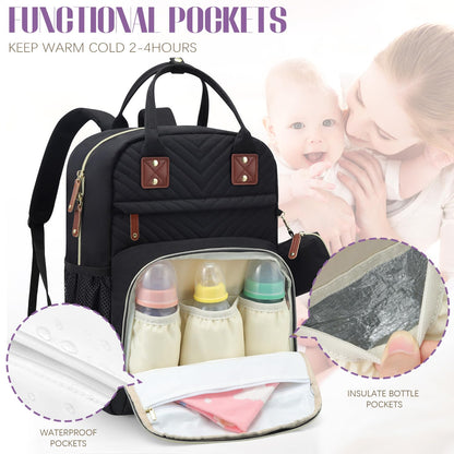 Diaper Bag Backpack, Baby Essentials Travel Tote Bag