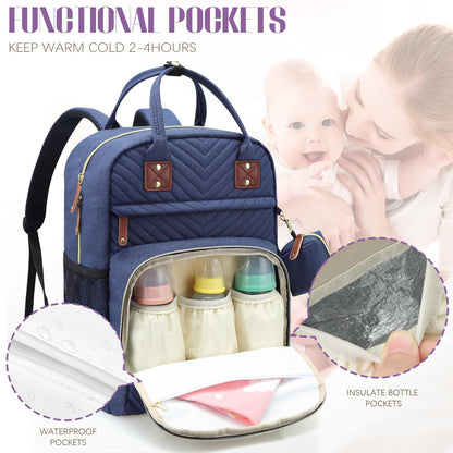 Diaper Bag Backpack, Baby Essentials Travel Tote Bag