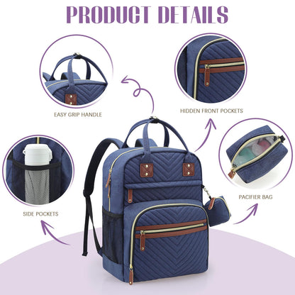 Diaper Bag Backpack, Baby Essentials Travel Tote Bag