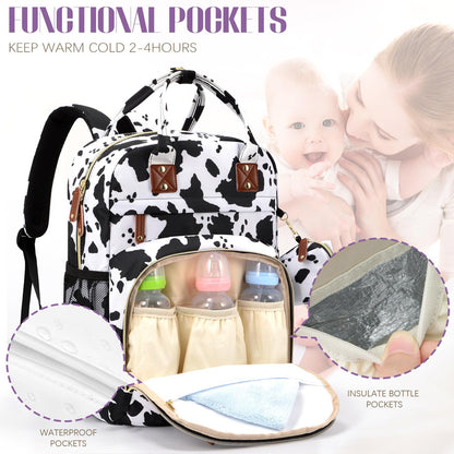 Diaper Bag Backpack, Baby Essentials Travel Tote Bag