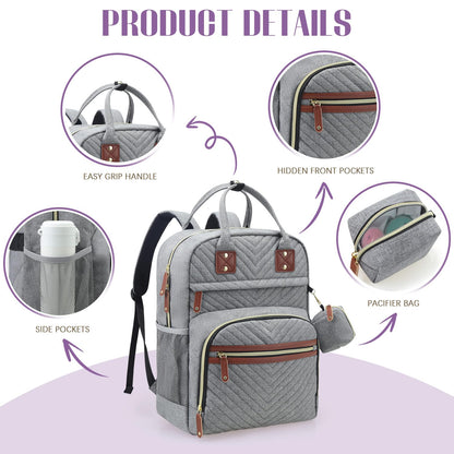 Diaper Bag Backpack, Baby Essentials Travel Tote Bag