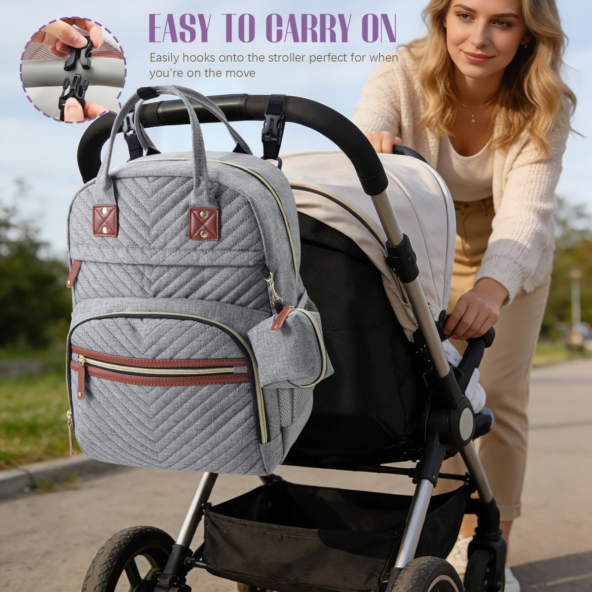 Diaper Bag Backpack, Baby Essentials Travel Tote Bag