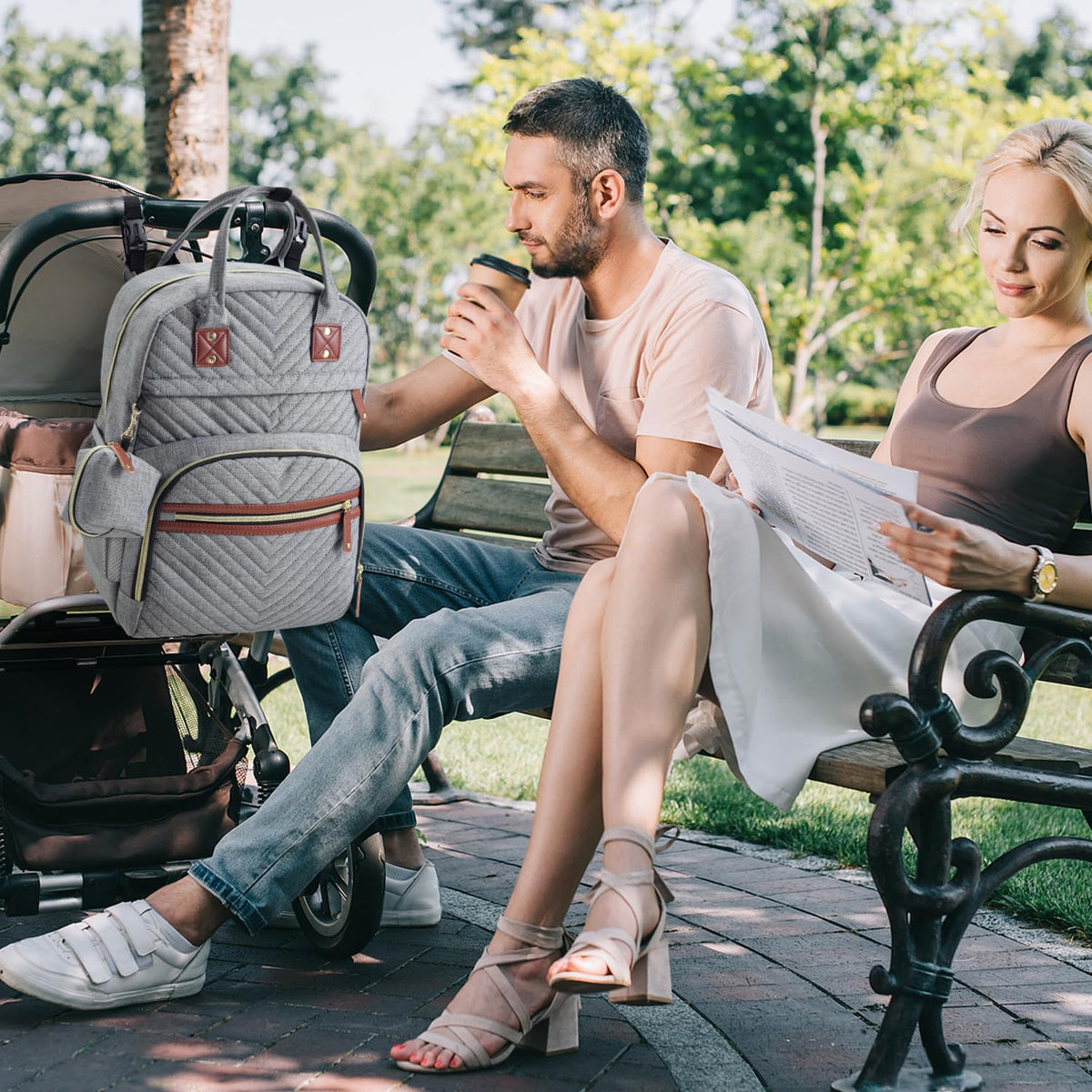 Diaper Bag Backpack, Baby Essentials Travel Tote Bag