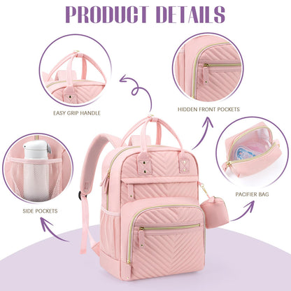 Diaper Bag Backpack, Baby Essentials Travel Tote Bag