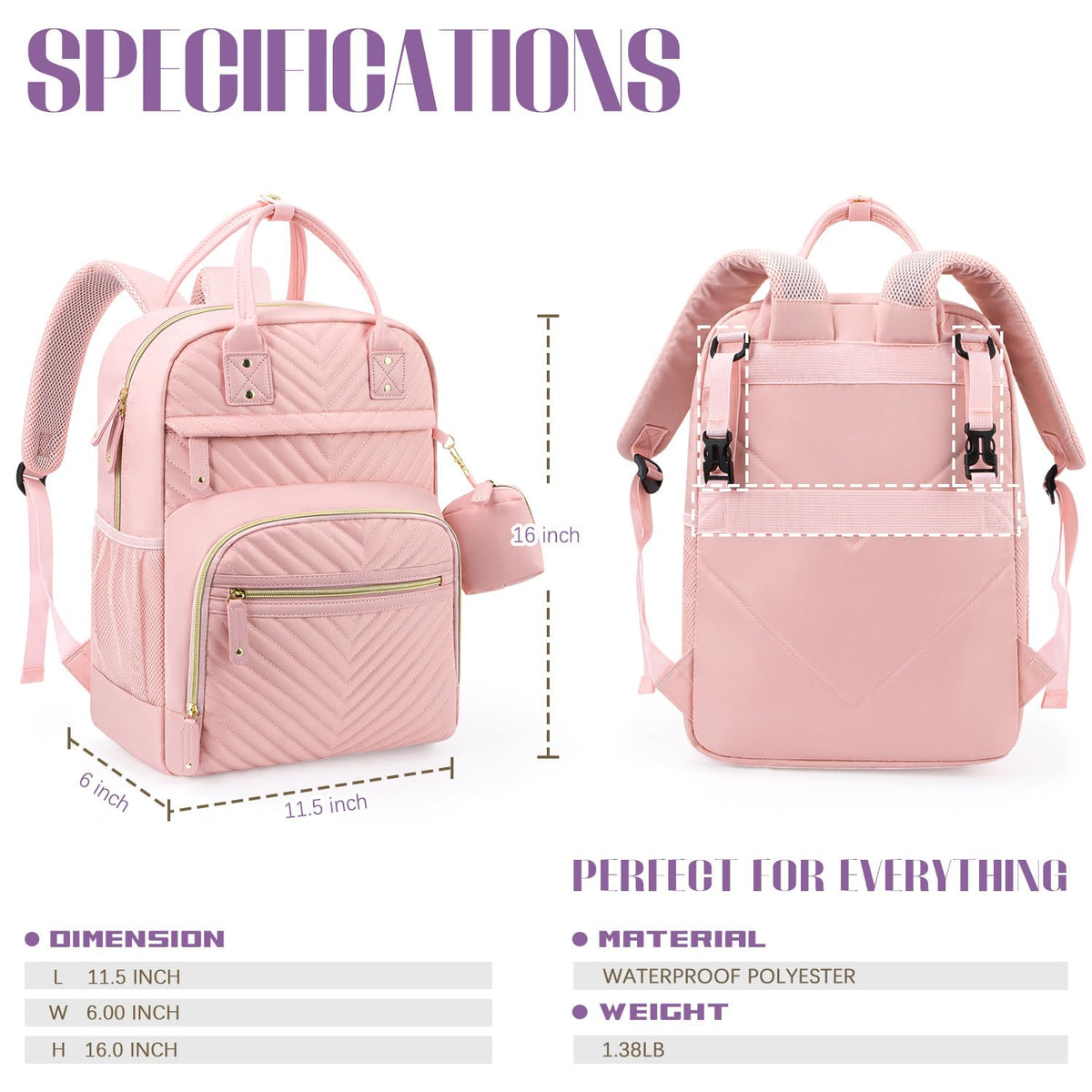 Diaper Bag Backpack, Baby Essentials Travel Tote Bag