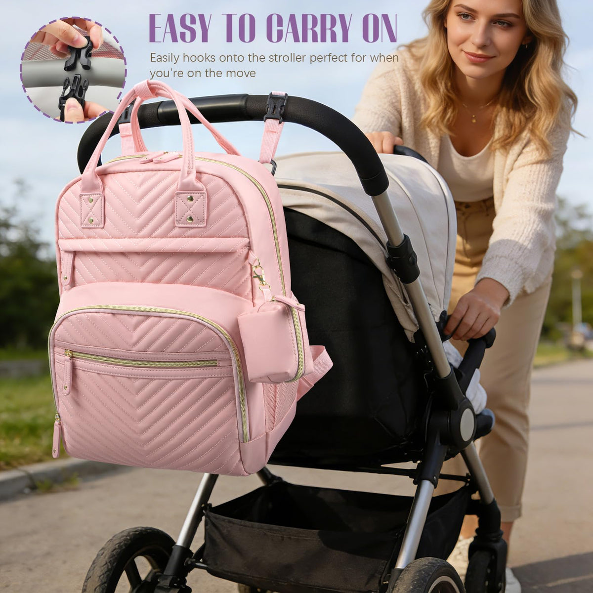 Diaper Bag Backpack, Baby Essentials Travel Tote Bag