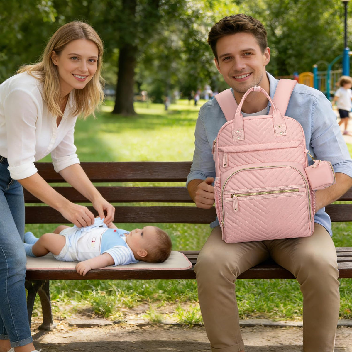 Diaper Bag Backpack, Baby Essentials Travel Tote Bag