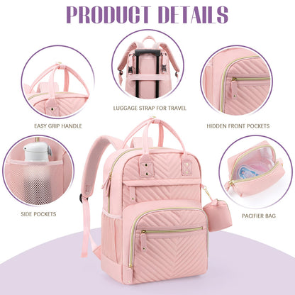 Diaper Bag Backpack, Baby Essentials Travel Tote Bag