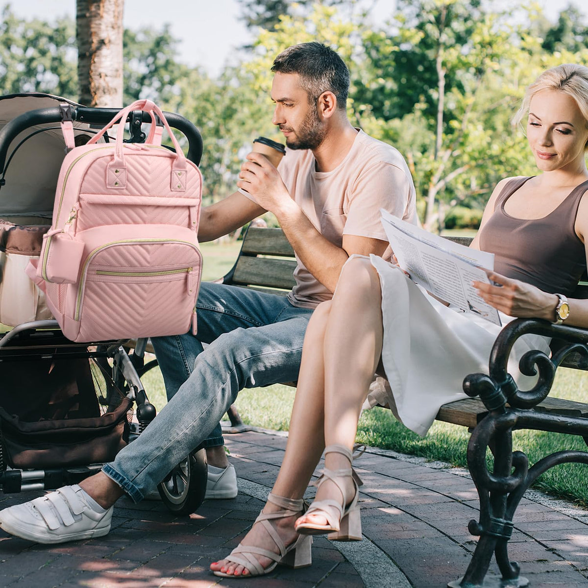 Diaper Bag Backpack, Baby Essentials Travel Tote Bag