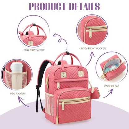 Diaper Bag Backpack, Baby Essentials Travel Tote Bag
