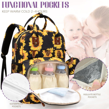 Diaper Bag Backpack, Baby Essentials Travel Tote Bag