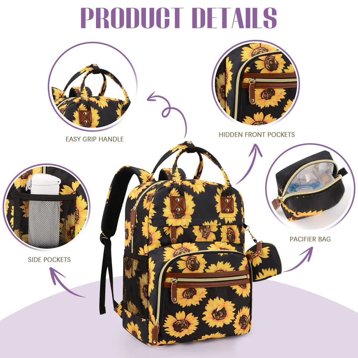 Diaper Bag Backpack, Baby Essentials Travel Tote Bag
