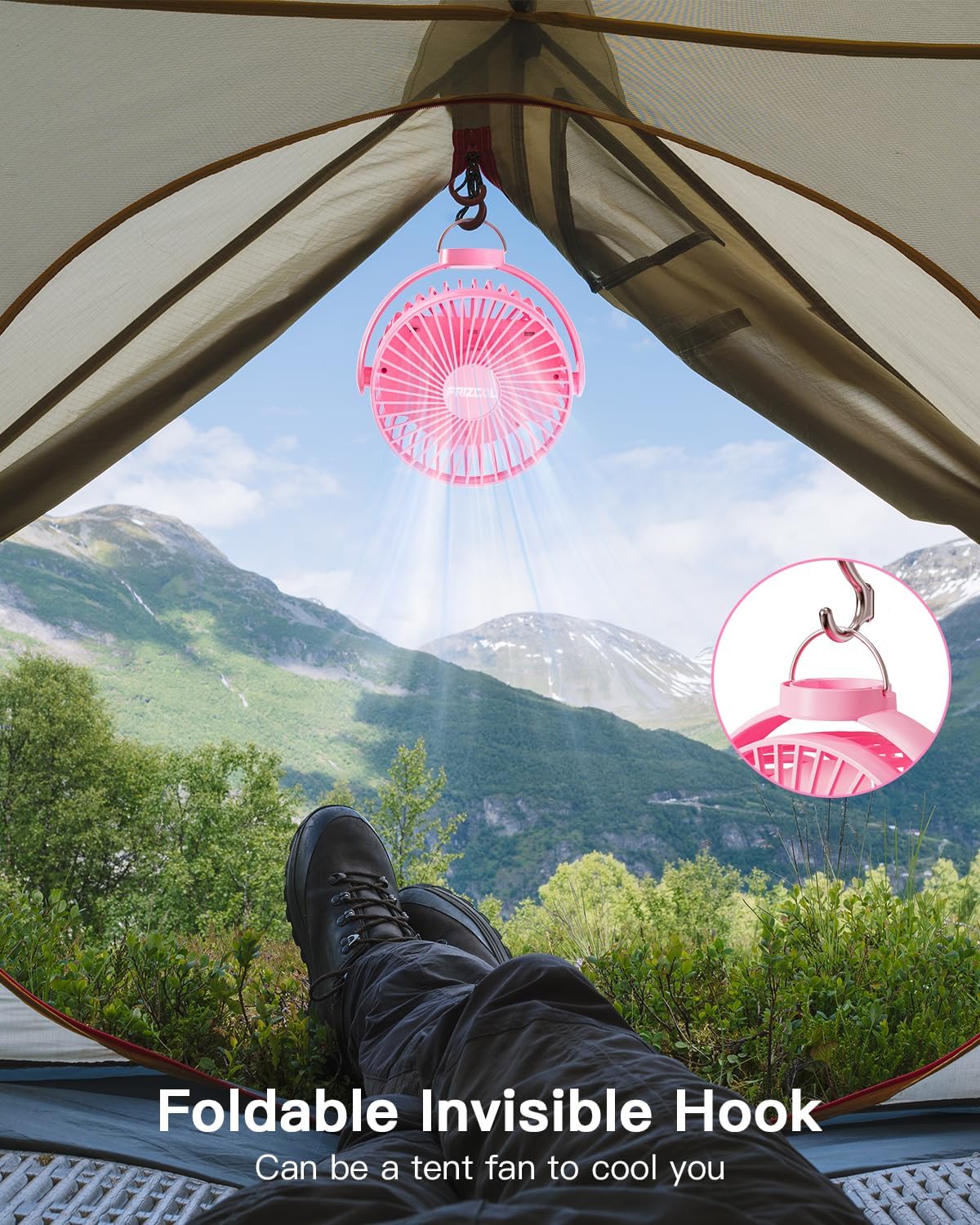 FRIZCOL 12000mAh Portable Stroller Fan 65Hours As Power Bank Baby Clip Fan