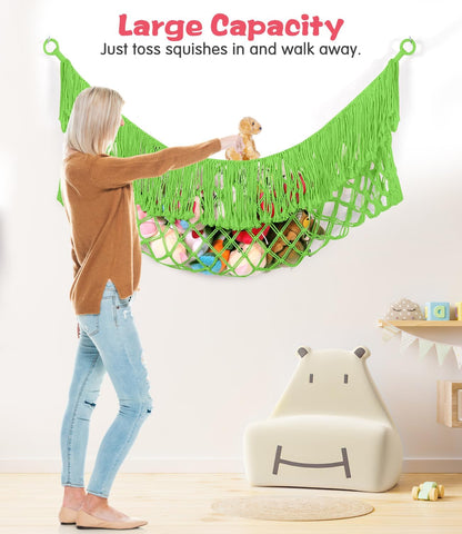 Stuffed Animal Hammock - Extra Large 56'' Long (Cream White)