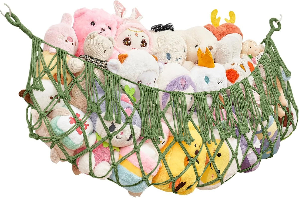 Stuffed Animal Hammock - Extra Large 56'' Long (Cream White)